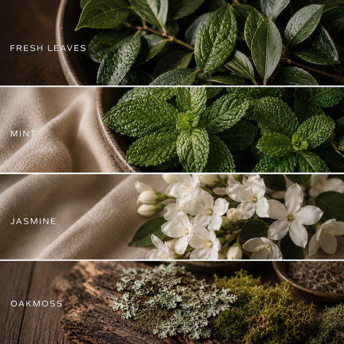 Cardigan Weather candle - mint, apple, fresh leaves, jasmine, moss
