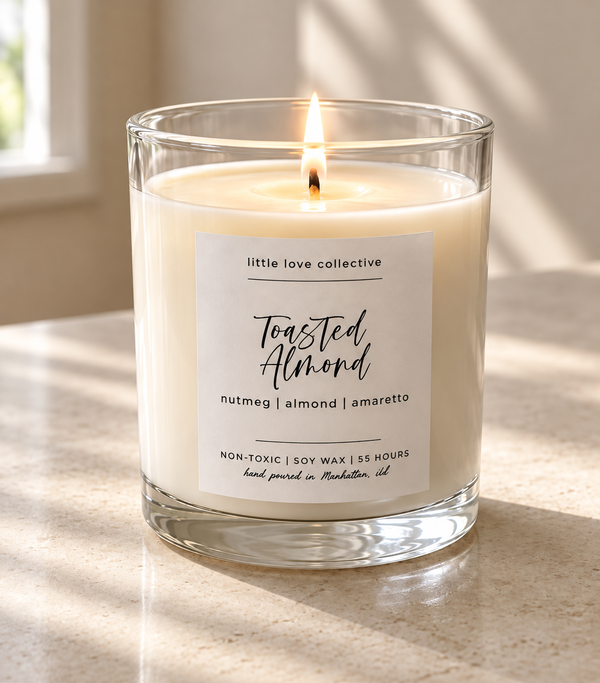 Toasted Almond candle - almond, nutmeg, amaretto, vanilla
