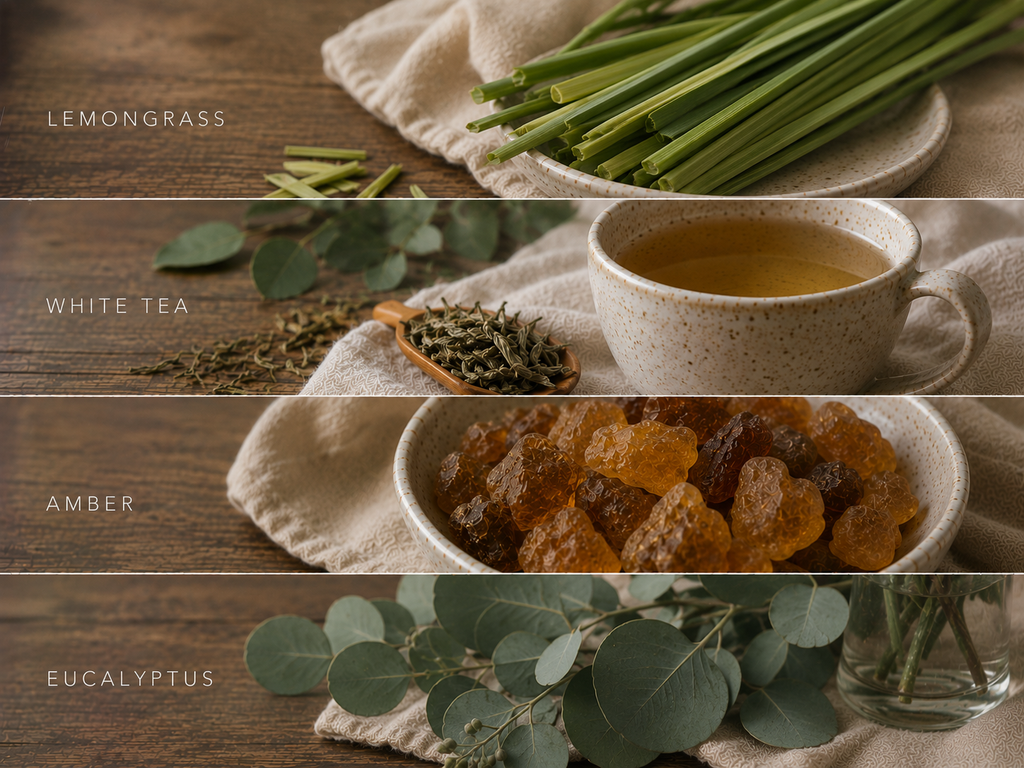 Spa Retreat candle - lemongrass, white tea, lily, eucalypus